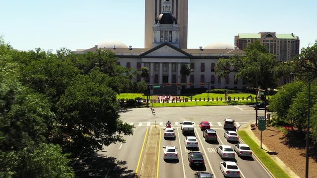 Aerial Video Coronavirus Covid 19 Protest To Reopen Florida Businesses At State Capitol Building