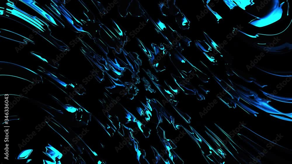 Poster computer generated the effect of flying water sprays. 3d rendering virtual backdrop