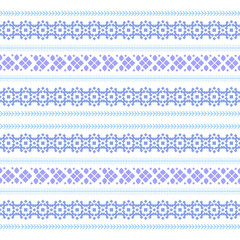 Modern stitches embroidery pattern with simple style for living room design.