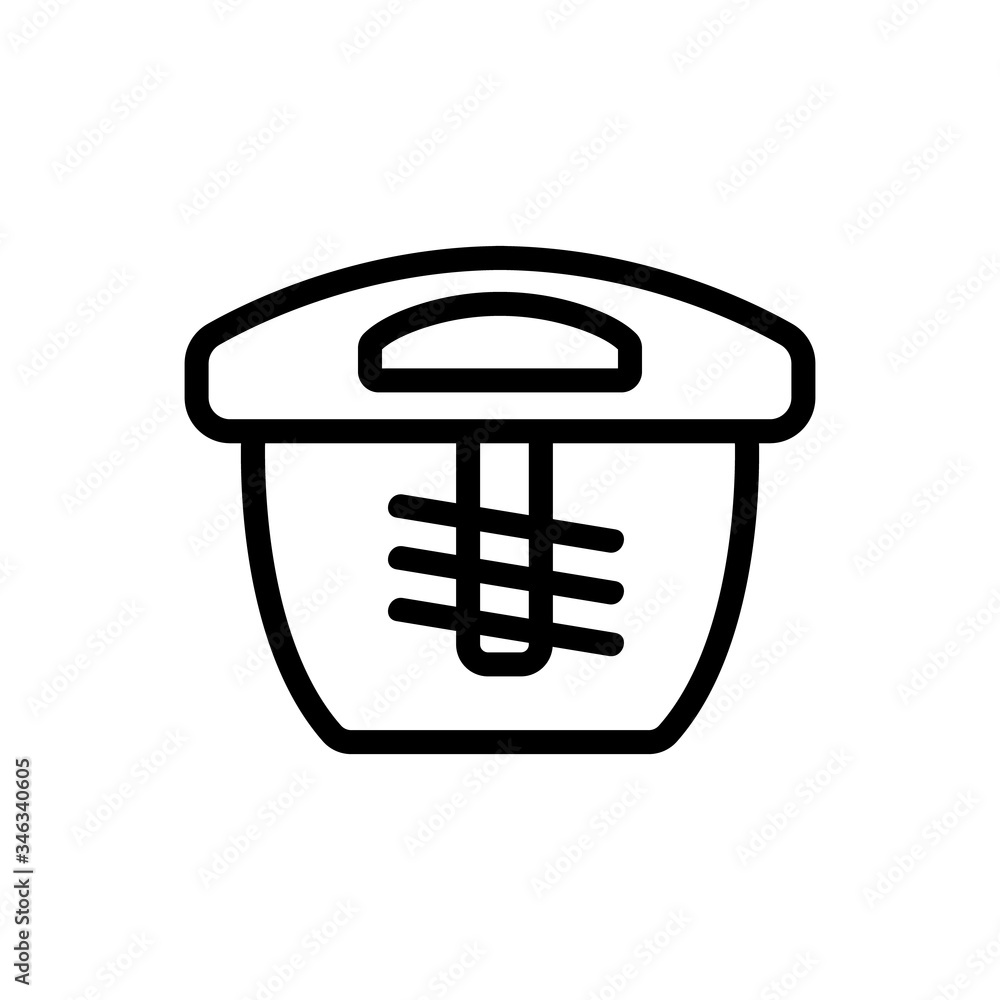 Poster hand chopper with handle icon vector. hand chopper with handle sign. isolated contour symbol illustr
