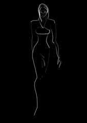 Szkic kobiety w masce