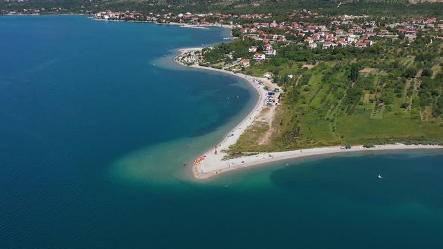 Beautiful Beach Pisak in Seline Settlemet near Starigrad Paklenica and under Paklenica Canyon on South Velebit Mountain