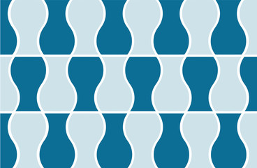 Abstract seamless pattern. Seamless pattern with Vase shape. Blue pattern.Vector illustration