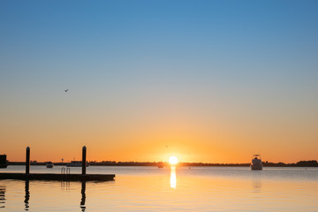 Sunrises over Tauranga harbour.