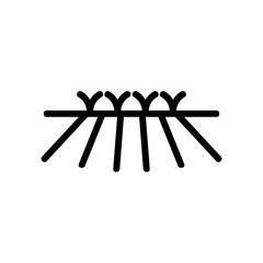 rice wheat field icon vector. rice wheat field sign. isolated contour symbol illustration