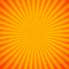 Obraz premium Bright orange and yellow rays vector background