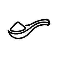 special spoon for rice icon vector. special spoon for rice sign. isolated contour symbol illustration