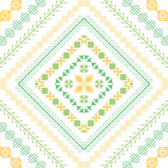 Modern and cute embroidered design pattern for bedroom wall decor.