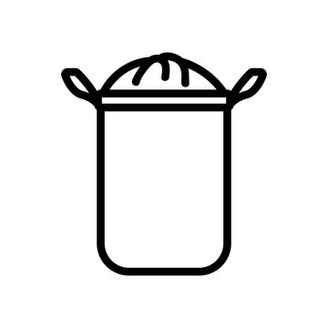 Laundry Hamper Icon Vector. Laundry Hamper Sign. Isolated Contour Symbol Illustration