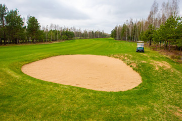Golf course panoramas and bunker
