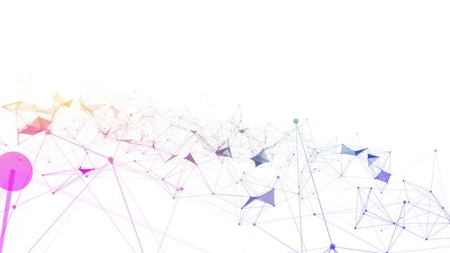 4k 3d abstract Digital background with graph made of nodes shaped design text.abstract neon geometrical lines with moving triangles and connection dots. 