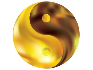 Blurred background in the form of yin yang.