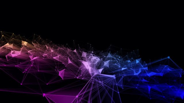 4k 3d abstract Digital background with graph made of nodes shaped education text.abstract neon geometrical lines with moving triangles and connection dots. education