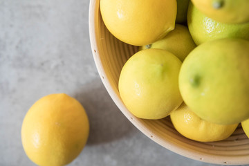 lemons in a bowl