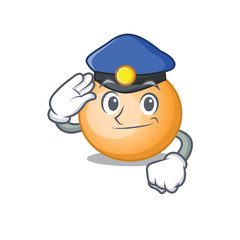 Police officer mascot design of staphylocuccus aureus wearing a hat