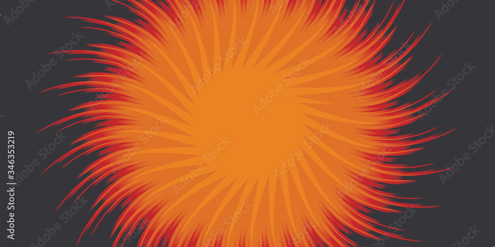 Poster abstract background with rays burst orange pattern seamless vector
