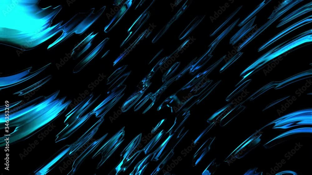 Poster computer generated the effect of flying water sprays. 3d rendering virtual backdrop