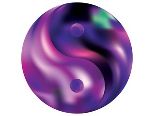 Blurred background in the form of yin yang.