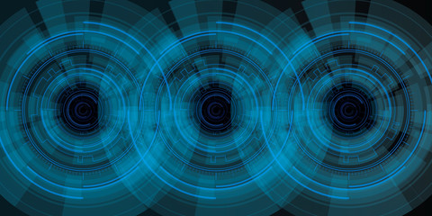 Sci fi futuristic user interface, HUD, Technology abstract background