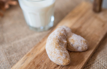 cookies on a wooden table