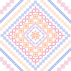 Beautiful simple embroidery design for greeting card.