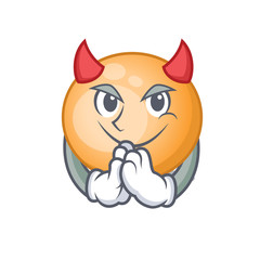 Staphylocuccus aureus dressed as devil cartoon character design style