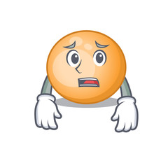 Cartoon design style of staphylocuccus aureus showing worried face