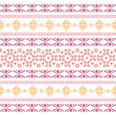 Beautiful simple embroidery design for greeting card.