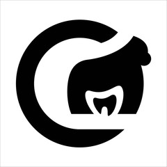 gorilla logo designs vector element
