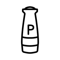 type of pepper shaker icon vector. type of pepper shaker sign. isolated contour symbol illustration