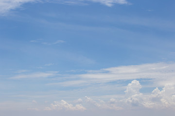Blue sky and soft clouds on freedom day 
