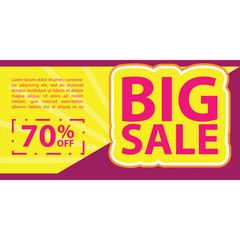 Sale banner template design, mega sale special offer. end of season special offer banner. vector illustration.