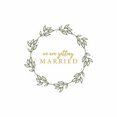Monochrome Wedding Invitation Design Inspiration Ideas, Simple, Vintage Vector Design Template