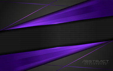Modern dark background and purple lines. Futuristic background vector illustration.