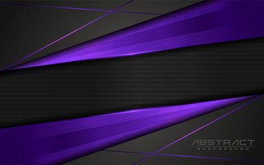 Fototapeta premium Modern dark background and purple lines. Futuristic background vector illustration.