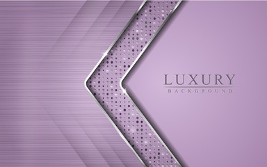 Luxury light pink with silver lines in 3d abstract style background. Modern vector illustration