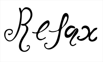 vector illustration without background, the inscription - relax