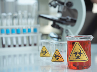 chemical or medicine or vaccine in Biochemical Lab or medical laboratories or chemistry laboratory. The concept of anti-coronavirus research .