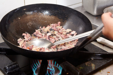 Octopus and seafood chopped and spiced