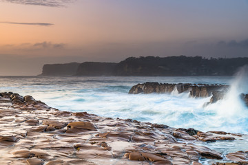 Coastal Sunrise Seascape from Rock Platform