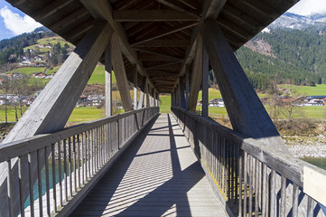 Wooden foot bridge