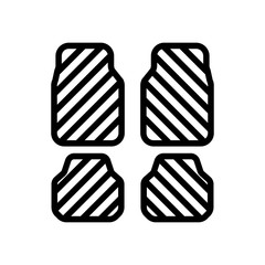 fully rubber car mats icon vector. fully rubber car mats sign. isolated contour symbol illustration