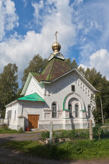 Fototapeta na wymiar Chapel of St Gregory Pelshemskogo Kadnikov in the Vologda region