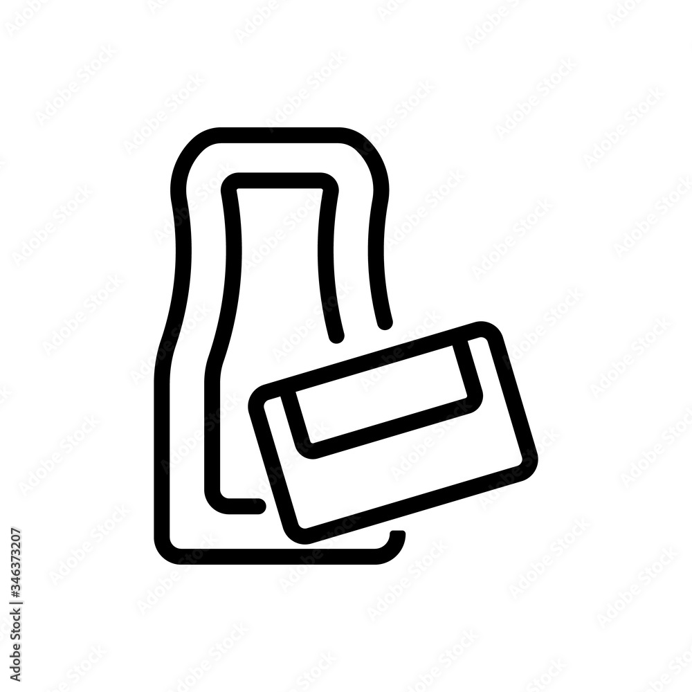 Poster not connected part of car mats icon vector. not connected part of car mats sign. isolated contour sy