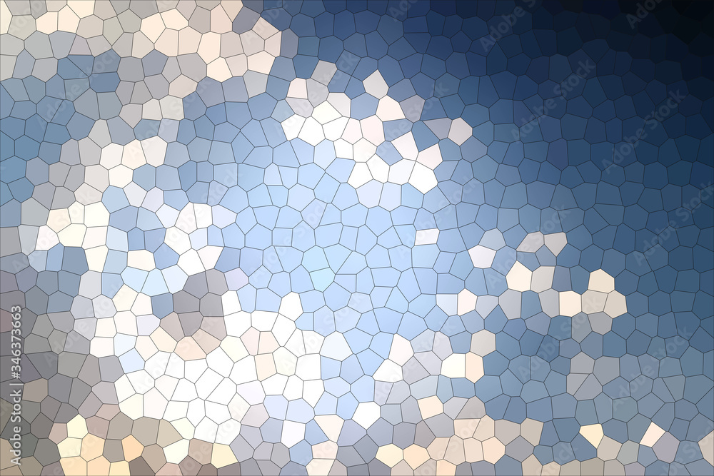Poster blue mosaic abstract background and pattern design