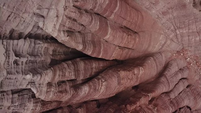 Talampaya National Park, Undesco World Heritage Site, Argentina, Top Down Aerial View of Sandstone Rock Formation
