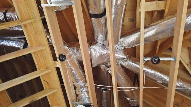 Building roof top in air cooling ventilation systems under roof