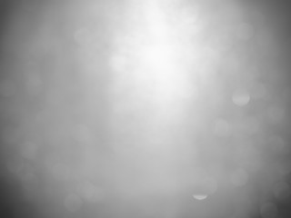 White and gray bokeh background. Blur background. White bubbles wallpaper.