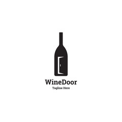 Wine house logo, wine door logo, vector inspiration