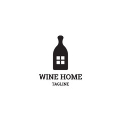 Wine house logo, wine door logo, vector inspiration